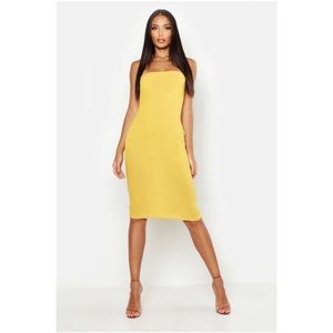 Mustard yellow tube top dress
